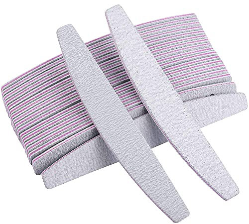 Nagelfeilen Für Gelnägel, Feilen Für Gelnägel für natürliche und künstliche Nägel, Körnung 100/180, 19 Stück
