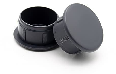 Enkotrade 36 Stück Abdeckstopfen in Anthrazit | 10x6 | Bohrloch Ø 6mm, Rohrabdeckung aus hochwertigem Polyethylen, Kunststoffkappen, Abdeckkappe, Stopfen, Blindstopfen, Verschlusskappe