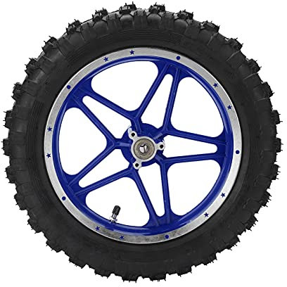pocket bike Hinterrad Baugruppe, 2,5-10 Zoll Hinterrad Gummireifen Anti Rutsch Ersatz Ersatz für 47cc 49cc 2 Takt Mini Dirt Bike(Blau)
