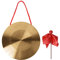Vesaneae Gong mit Trommelschlägel Mini, Generic Gong mit Schlägel, Percussion Musikinstrument Traditioneller Chinesischer Wind Gong, Messing-Kupfer-Handgong, Messing Kupfer Hand Gong