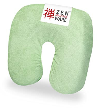 Zen Massageliege Kopfteil Bezug für Kopfpolster von Kosmetik- & Therapieliegen, bei 60° waschbare & Flauschige Frottee Spann- Kopfstützenbezüge für Nackenhörnchen aus Baumwolle, (Hellgrün)