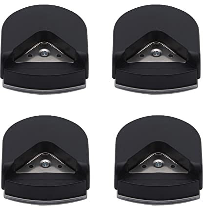 FFXN 4 Pcs Corner Cutter, Eckenstanzer, Papier Ecken abrunden, Ecken Abrunden Stanzer, Round Corner Punch DIY Scrapbook Round Papier und Laminierfolien Geeignet (Schwarz), 5.8cm5.4cm2.5cm