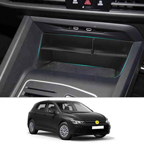 CDEFG Compatible with VW Golf 8 MK8 8.5 GTI GTD GTE 2020-2023 2024 2025 UK Centre Console Organiser Central Control Multifunctional Storage Box Car Centre Console Tray Interior Accessories