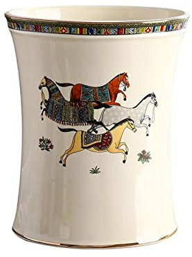 TOMYEUS Kompost Bin Kök/Skräp Poubelle en céramique ménage Grande Poubelle sans Couvercle rétro Salon Chambre Cuisine Toilette Disponible Steg papperskorgen