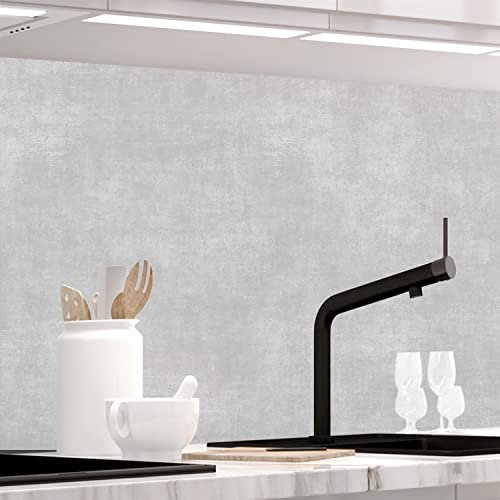 Stickerprofis Küchenrückwand Matt selbstklebend - GRAU STRICH - 0.5mm versteifte PET Folie, zuschneidbar, Spritzschutz PRO 60 x 400cm