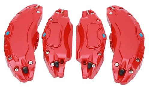 4 Stück Bremssattelabdeckungen Kompatibel mit Model Y, 19 Zoll 20 Zoll Radnabengröße Bremssattelabdeckungen, Aluminiumlegierung Modell 3 Bremssattelabdeckungen, 4er-Set für