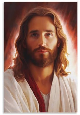 HHGaoArt Vintage Jesus Bild für Wand Heiliges Herz Poster Gott Christus religiöse katholische Leinwand Gemälde Maria Druck Kunstwerk für Kirche Dekor (04-Jesus-Gemälde, 40,6 x 61 cm, ungerahmt)