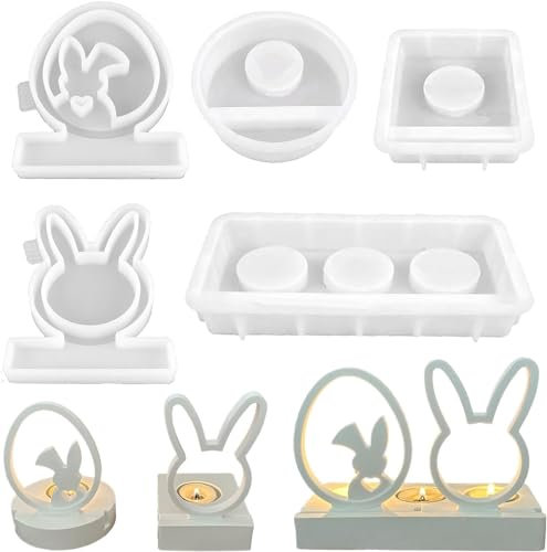 Ostern Silikonformen Gießformen, Silikonform Kerzenhalter, Silikonform Hase Ostern Silikon Gießform Kerzenhalter Gießform Ostern Gießformen Silikon Giessform Silikon Osterhase Silikonform für Kerzen