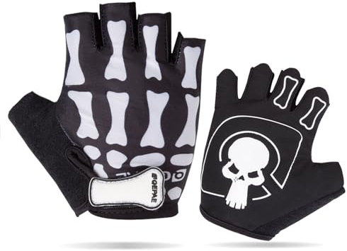 Azarxis MTB Handschuhe Herren Damen Fahrradhandschuhe Winter Winddicht Winterhandschuhe für Radfahren Trekking Outdoor Laufen Joggen (Schwarz - halber Finger, L)