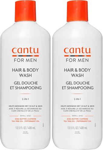 Cantu Mens 3 in 1 Shampoo Conditioner Body Wash 13.5oz (Packung mit 2)