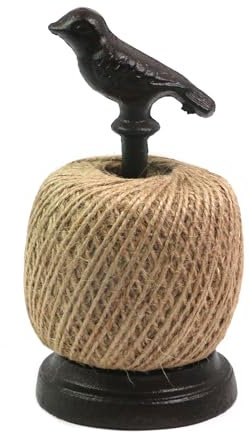 Tsnamay 6.69 Natural Twine String & Rope Rack,Traditional Hand-Craft Casting Jute Twine Spool,Shape: Bird