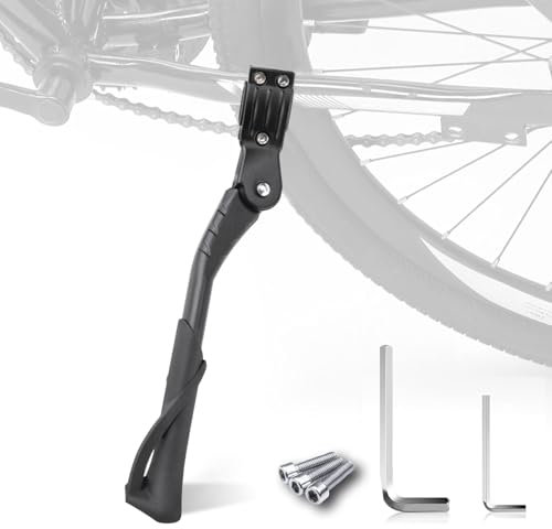 FAYAZ Fahrradständer 24-29 Zoll, Höhenverstellbar Fahrrad Ständer, rutschfest Seitenständer, Aluminiumlegierung Fahrrad Ständer Anti-Rutsch für Mountainbike, Trekkingrad, Cityrad, Pendlerfahrräder