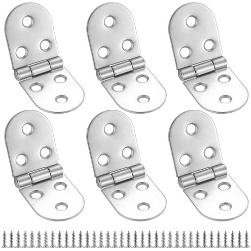 6 Pz Cerniera Pieghevole Flip Top, Cerniere Pieghevoli a Ribalta, Cerniere Pieghevoli a 180 Gradi, Cerniera Ribalta Armadio Tavolo Pieghevole, Cerniere Inox per Porte Mobili Legno Cucina
