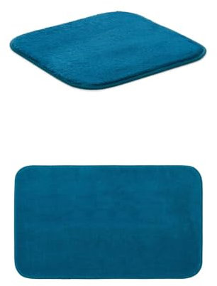 Gözze Badteppich Rio Premium 2er Set, 50x45 cm + 50x70 cm, Farbe: Petrol