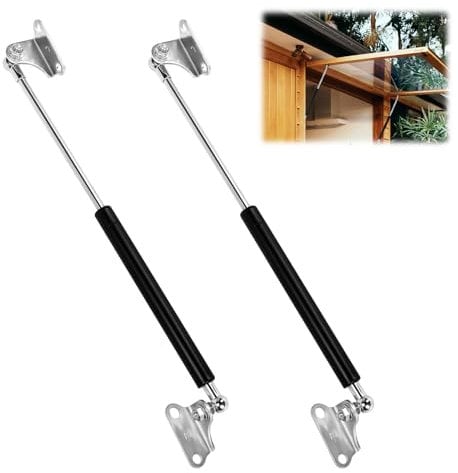 2 Stück Gasdruckfeder, 50cm 450N Gasdruckdämpfer Universal L-Typ Gasfeder Hydraulische Gasdruckfeder Gasdruckdämpfer Halterung, Schwerlast Gasdruckfeder, für Anhänger Falltür, Kabinett (50cm 450N)