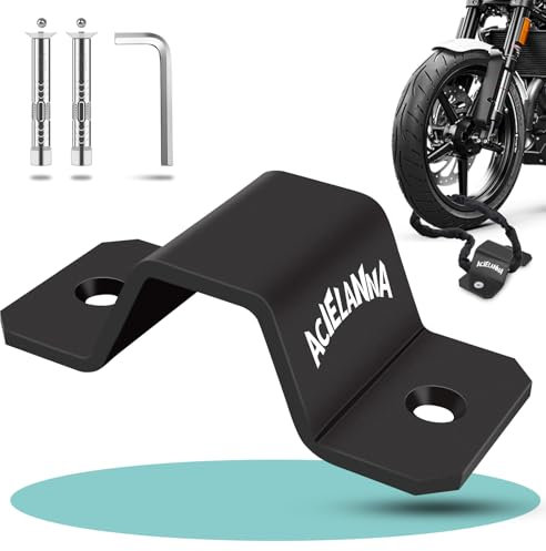 Wall Anchor of 5 mm Thick Steel, Ground Anchor motorcycle with 304 Stainless Steel Screws, Bike Anchor Security, Anti-Theft Protection, Large Size