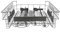 Oberer Korb 1751301600 für Spülmaschine Altus, Ardem, Aya, Beko, Blomberg, Blueski, Continental Edison, Essentiel B, Far, Funix, Highone, Listo, Oceanic, Proline, Saba, Selecline, VALBE ...