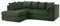 CHICAGO JUMBO CORD SOFA RANGE (Forest Green, Corner Left)