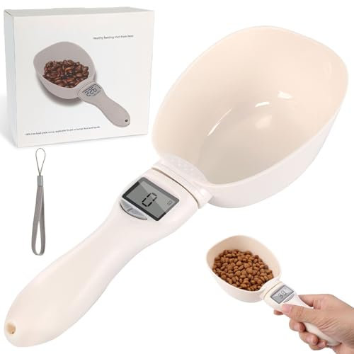 Cuillère balance numérique 800 g/0,1 g avec écran LCD,Échelle à mesurer les aliments,Food Measuring Scoop Scale,Cuillère de Mesure de Nourriture pour Animaux domestiques