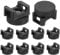 DMiotech 10Pcs Magnetic Zip Tie Mount,22mm Dia Multipurpose Magnetic Cable Clips Organizer Holders Clamps Saddle Type Management Base for Cable Wire Tubing Sleeving Conduit,Black