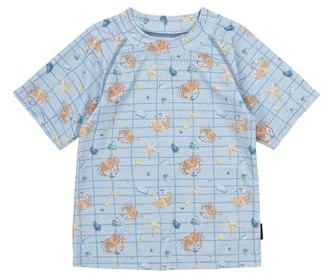Mikk-line UV Shirt Kinder 98/104 | Kurzarm Schwimmshirt mit UV-Schutz für Jungen und Mädchen | Atmungsaktives Sommer Shirt | Schnelltrocknende UV Kleidung Baby