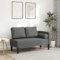 Myheimly Chaiselongue, Indoor Lounge Sofa mit Kissen, Gepolsterte Recamiere für Wohnzimmer Schlafzimmer Büro, Relaxliege Couch, Stoff Chaiselongue Dunkelgrau