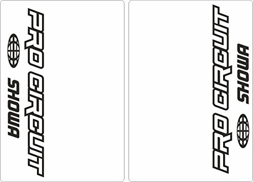 Upper Fork Decal Stickers Graphic Set Compatible with PRO Circuit SHOWA Suspension - Fit All Dirt Bikes - Adhesive Vinyl White (Matte)