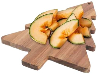 Tabla de charcutería para árbol de Navidad, tabla de cortar navideña de madera,Tabla de cortar de madera para árbol de Navidad de cocina | Bandeja para servir verduras con asa, decoración navideña par