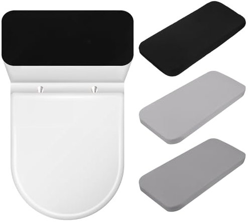 oruola 3 Pcs Toilet Tank Cover,Replacement Cistern Lid Cover,Universal Toilet Tank Lid,StretchUniversal Toilets Tanks Lids for Bathroom Decor Accessories,Machine Wash, Multicolor