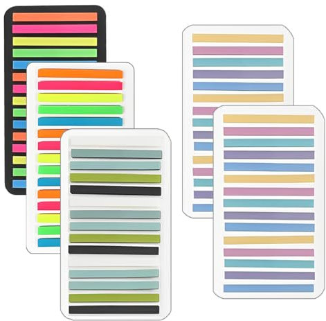 DWFEYOI 1500pcs Tiras Subrayadores Marcador Adhesivas Transparente para Subrayar Marcadores de Páginas Frases Marcadores Adhesivos Notas Autohesivas,marcadores adhesivos