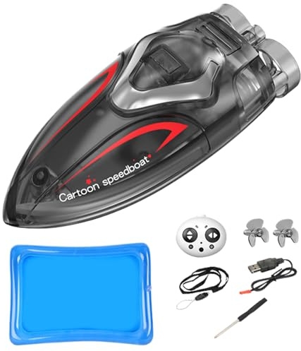 Genérico Bateau RC pour | Jouet éducatif sous- | Bateau acrobatique Mini 2,4 GHz avec lumières, pour Piscine, lac