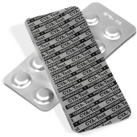 CyA-Test Photometer Tabletten Water-i.d. - Cyanursäure Testtabletten für Pool & Whirlpool - Chlor-Stabilisator messen - Für PoolLab & PrimeLab - Made in Germany (50 Stück)