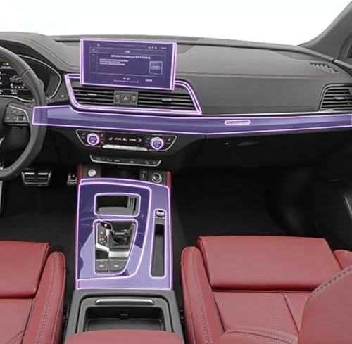 Film intérieur de Voiture pour Audi Q5 Sportback 2021-2024,Intérieur de Voiture Console Centrale Film Protecteur Transparent en TPU Film de réparation Anti-Rayures Film