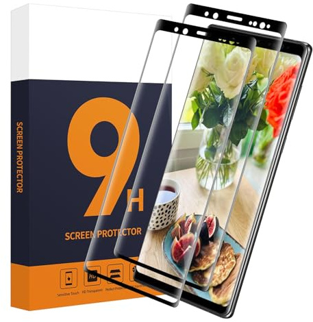 Carantee Verre Trempé pour Samsung Galaxy Note 8 5G, 2 Pack Dureté 9H protection écran, pas de bulles, Anti-huile, Haute Sensibilité, 3D Couverture Totale, Ultra HD Samsung Note 8 vitre protection