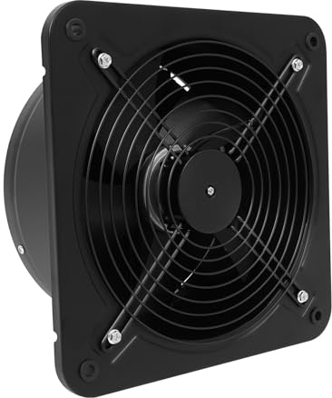 Ventilador de extracción de 300 mm, 107 W, 2677 m³/h, ventilador axial de 12 pulgadas, ventilador de pared o techo, ventilador de metal industrial para cocina, baño, oficina, taller fábrica