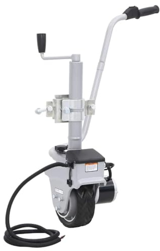 Runheo Motorisierte Anhänger Rangierhilfe 12V 350W mit Stützrad, automatische Bremse, Vorwärts und Rückwärts, für Wohnwagen Bootsanhänger Pferdeanhänger, 2270 kg Traglast, 19,5 cm Gummirad