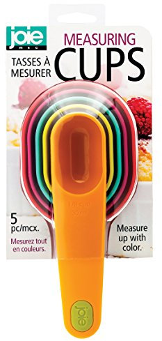 Joie MSC International Plastic Measuring Cup Set for Baking and Cooking, 16 Fluid_Ounces, Assorted