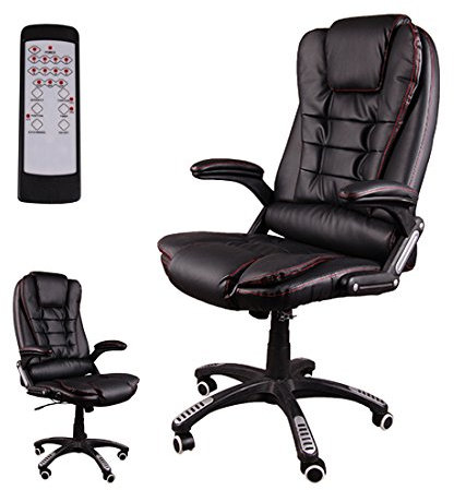 Giosedio Massagesessel Chefsessel Chefsessel Bürostuhl Drehstuhl Bürodrehstuhl PU-Leder BSB004M (Schwarz)