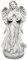 gartendekoparadies.de Engel Statue, Steinfigur H. 78 cm, 50 kg, Grau, frostsicher aus Steinguss für Außenbereich