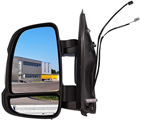 BESTPRICE 1x Elektrischer Außenspiegel links mit Temperatursensor Seitenspiegel konvex mit Weitwinkelspiegel mit Weitwinkelspiegel Kompatibel mit CITROËN JUMPER Bus, JUMPER Kasten, JUMPER Pritsche, FI