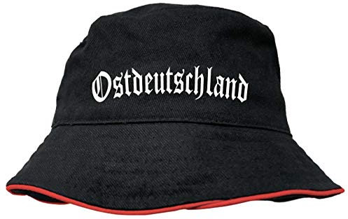 Spaß Kostet Männer Jungs Anglerhut Ostdeutschland alt deutsche Schrift Bucket hat Fischerhut