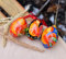 Handbemalte Ostereier aus Holz mit dem Hahn zum Aufhängen 3 St Set, Bunter ukrainische Pysanky, Schöne hochwertige Osterdekoration