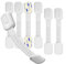 Hion Child Safety Locks,6 Pack Adjustable Cupboard Locks for Children Baby,Baby Proof Safety Locks for Cupboard Cabinet Fridge Drawer Refrigerator Kitchen Toilet - Easy Install,No Tools Needed