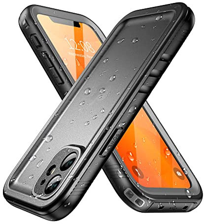 SPORTLINK Compatible with iPhone 12 Mini Waterproof Shockproof Case - Full Body Heavy Duty Underwater Dustproof Rugged 360 Protective Military Grade 5.4 Inch with Camera/Screen Protector (Black)