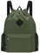 WANDF Drawstring Backpack Sports Gym Bag with Shoes Compartment, Water-Resistant String Backpack Cinch for Women Men (Dark Green,Large)