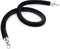 IBOWZ Absperrsystem, Absperrkordel Velvet Hanging Ropes - Crowd Control Pfostenseile, Doorway Post Queue Line Barrier Rope, for VIP Entry Bank Hotel Exhibition (Color : Black, Size : 0.9m/36inch/3ft)