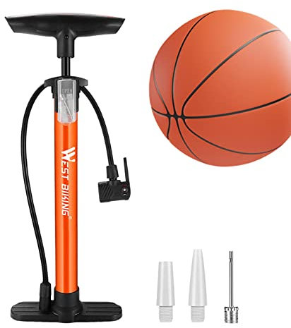 Smileshiney Pump, Standing Air Pump 160PSI with Multifunctional Nozzle, Inflator Cycling Accessories for Road Bikes, Swimming Rings, Inflatable Toys, Footballs, Motorcycles