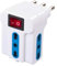Prometeo Electronics Adattatore piatto salvaspazio e interruttore con 3 prese bipasso e spina 16A Max 1500W