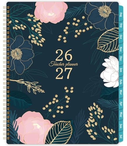 Teacher Planner 2026-2027 - A4 Week to View Teacher Planner | Academic Diary from Aug. 2026 to Jul. 2027, A4 Lesson Plan Book for Teacher, 21×28 cm, Blue
