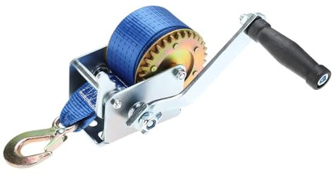 BOOMSTART Handwinde Seilwinde Blau 1000LBS 450 KG 8M Bergungswinde Bootswinde Polyester Seilzug